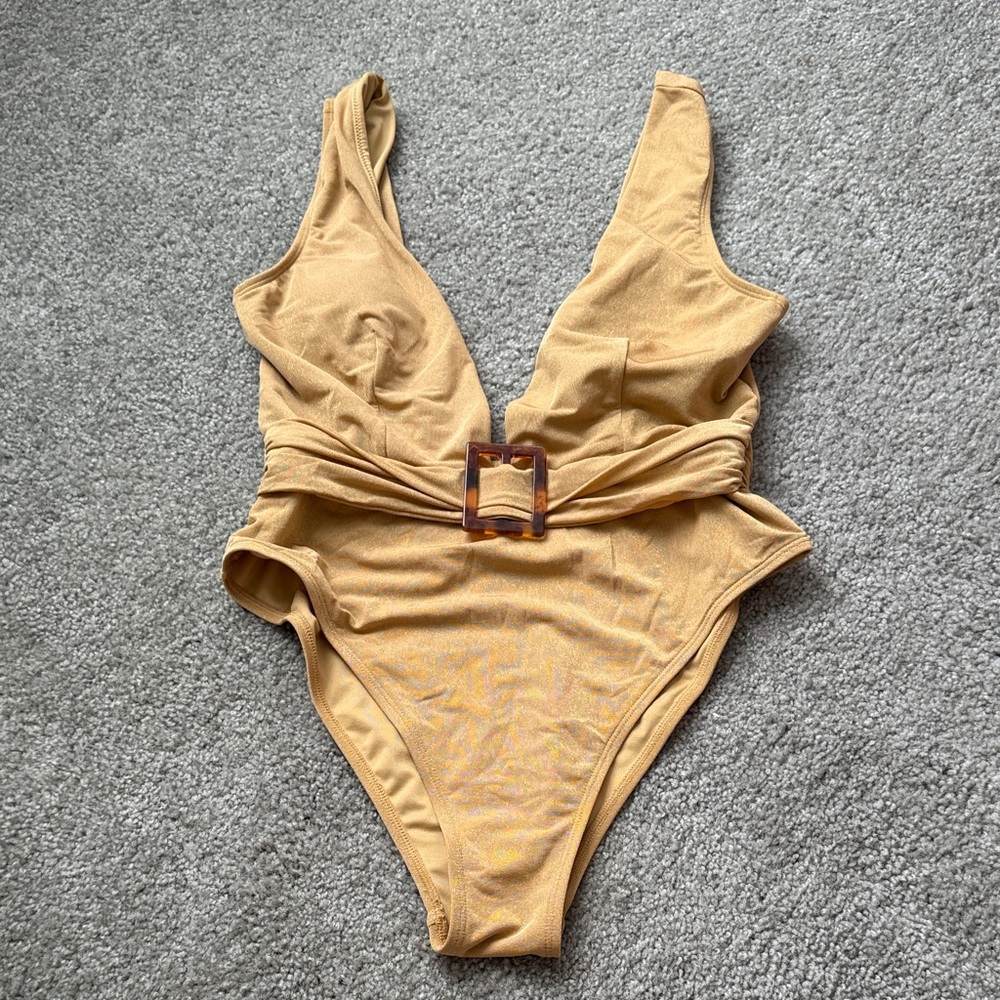 Cupshe Tan One Piece Swimsuit Size M